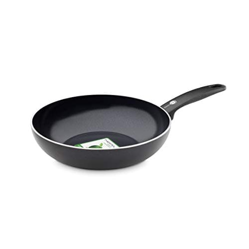 Image of GreenPan Wok, Non Stick, Toxin Free Ceramic Open Wok Pan - Induction & Oven Safe Cookware - 28 cm, Black