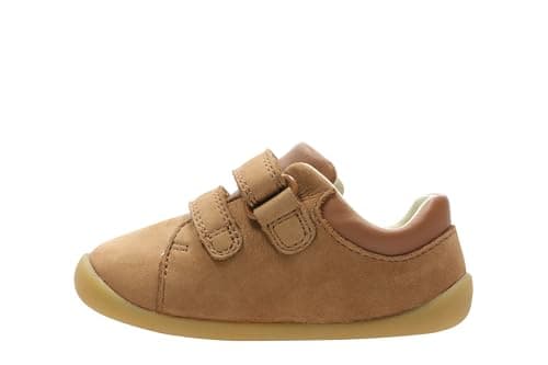 Image of Clarks Boy's Roamer Craft T Sneaker, Tan Leather, 3.5 UK Child