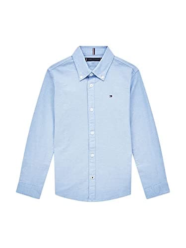 Image of Tommy Hilfiger Boys’ Stretch Oxford Shirt, Blue (Calm Blue), 12 Years
