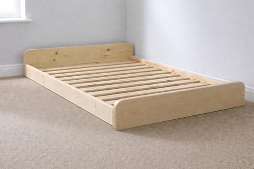 Image of STRICTLY BEDS&BUNKS Leon Montessori Solid Pine Bed Frame (Natural, Small Double)