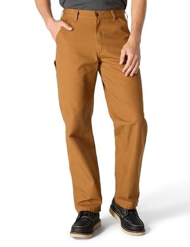 Image of Carhartt Men's Washed Duck Work Dungaree Pant - Brown - 33 x 30