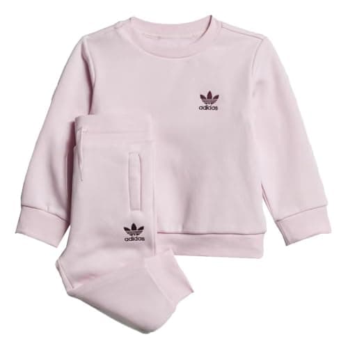 Image of adidas Pink Girls' Tracksuit Crew Set IJ7191