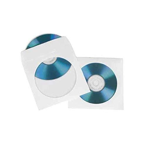 Image of 100 Hama Sealable CD/DVD Paper Sleeves - White
