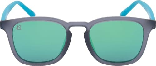 Image of Cressi Riviera Sunglasses Grey/Mirrored Lens Green - Polarised Sports Sunglasses Men and Women use at Sea, Boating and Fishing, Frame TR90 Grey, Lens TAC Mirrored Green