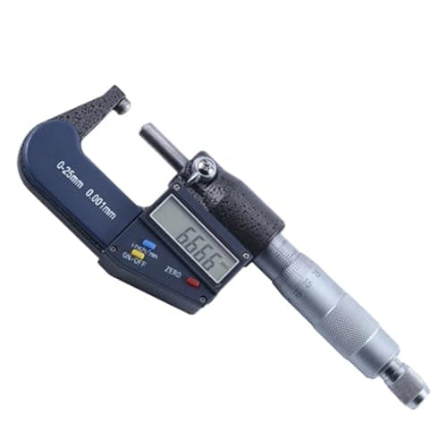 Image of 0-25mm Digital Display Pointed Flat Head Double Pointed 60 Degree 30 Degree Micrometer Easy Readings(Round)