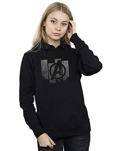 Image of Marvel Women's Avengers Endgame Panel Logo Hoodie Black XX-Large
