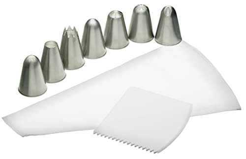 Image of KitchenCraft Sweetly Does It Piping Bag and Nozzles, Gift Boxed, Luxury 9 Piece Icing Set