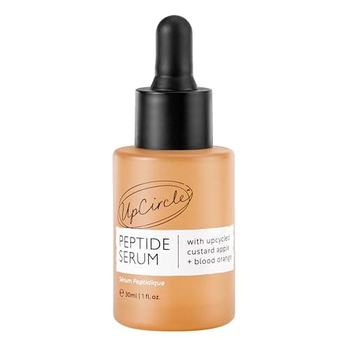 Image of UpCircle Peptide Serum 30ml – Improves Skin Elasticity + Boosts Collagen – Custard Apple, Rich In Vitamin C + Blood Orange Brightens Skin - Vegan + Cruelty-Free