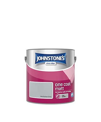 Image of Johnstone's One Coat Matt Emulsion Paint - Manhattan Grey , 2.5L , 389522