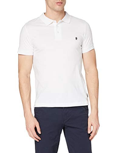 Image of French Connection Men's Basic Sneezy Polo Plain Short Sleeve T-Shirt, White, XX-Large