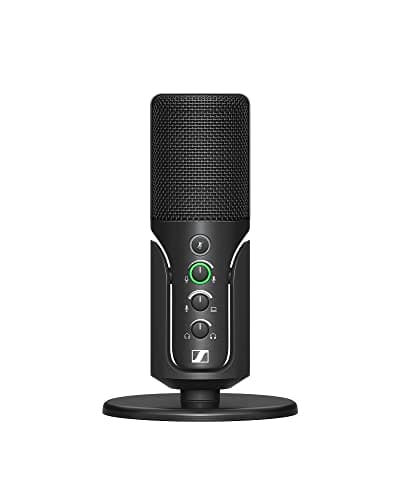 Image of Sennheiser Profile USB Microphone with Table Stand | Plug & Play Design, for Podcasting & Streaming | Cardioid Condenser Capsule | 1.2m USB-C Cable Included | Black (700065)