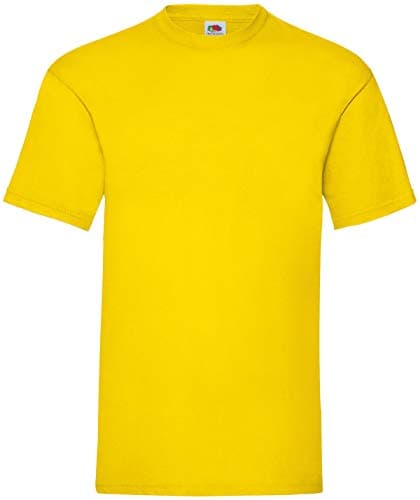 Image of Fruit of The Loom Men's Short-Sleeved T-Shirt - Yellow - Medium