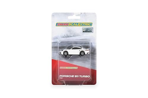 Image of Micro Scalextric P or sche 911 Turbo Car - White. Micro, Light Lilac