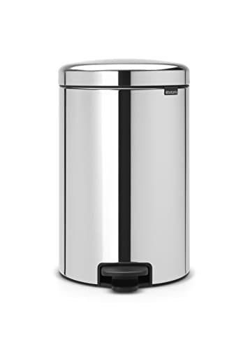 Image of Brabantia 114267 Pedal Bin newIcon with Metal Inner Bucket, 20 Litre - Brilliant Steel