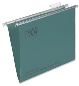 Image of 5 Star Office Suspension File Manilla Heavyweight with Tabs and Inserts A4 Green [Pack 50]