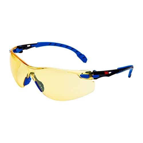 Image of 3M Solus Safety Glasses, Blue/Black frame, Scotchgard Anti-Fog, Amber Lens, S1103SGAF-EU