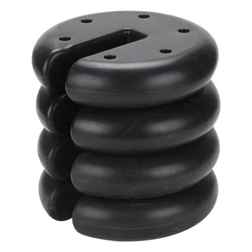 Image of Home Source Gazebo Leg Weights – 4 Piece – Garden Boulder for Gazebo Tent Market Stall Pole Marquee Awning (Set of 4), Black