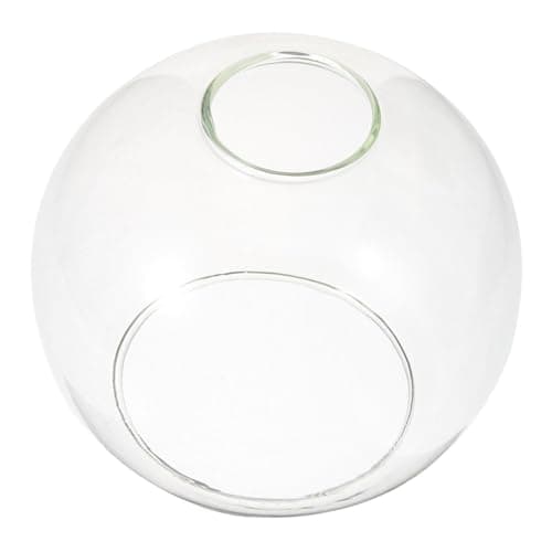 Image of Garneck Double Hole Clear Glass Globe Lamp Shade Dual Opening Pendant Light Cover Socket Replacement for Home Farmhouse Decor Easy Cleaning and High Light Transmission