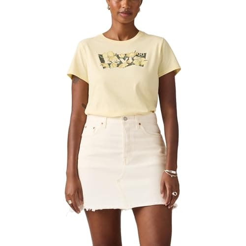Image of Levi's Damen The Perfect Tee T-Shirt, P2_Blake Brushstroke, XL