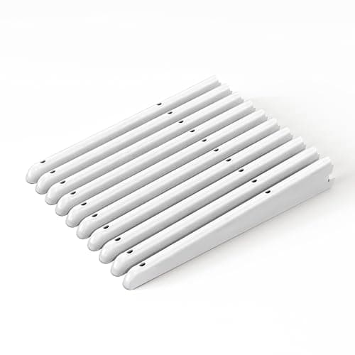 Image of IRONWORX® Twin Slot Shelving Brackets | 320mm | Heavy Duty White Carbon Steel Wall Brackets for Shelves | Pack of 10 | Home, Office & Garage Storage