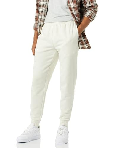 Image of Amazon Essentials Men's Relaxed Fit Fleece Sweatpants, Cream, L