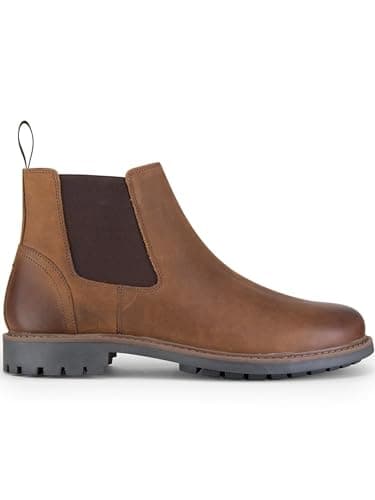 Image of Hoggs of Fife - Banff Mens Leather Chelsea Boot/Dealer Boots/Ankle Pull on boot - Walnut Brown EU 45/10 UK
