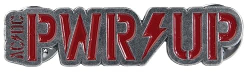 Image of AC/DC Pin Badge PWR UP Official Metal enamelled Clutch Pin One Size