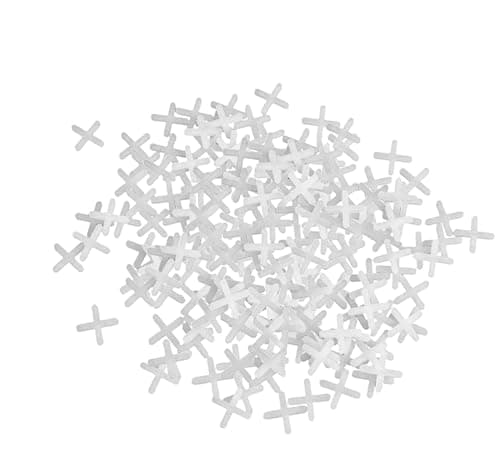 Image of 500PCS Tile Spacers 3mm, Plastic Cross Tile Leveling Spacers for Wall & Floor Tiling, PE Decorative Tile Gasket for Ceramic, Bathroom, Kitchen, Garden Slab & DIY Projects