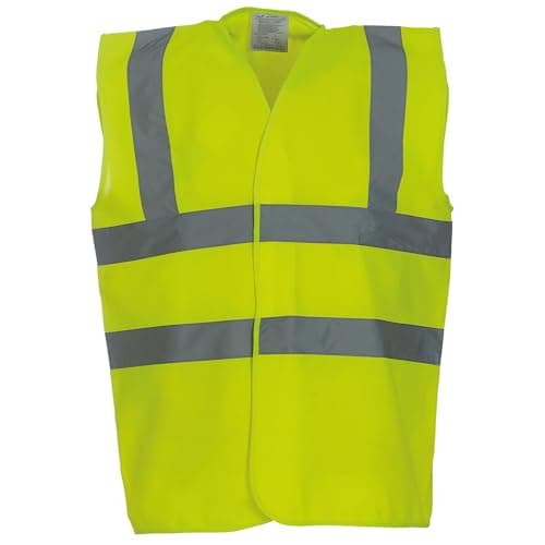 Image of Yoko Hi Vis 2 Band And Braces Waistcoat (hvw100) M Yellow