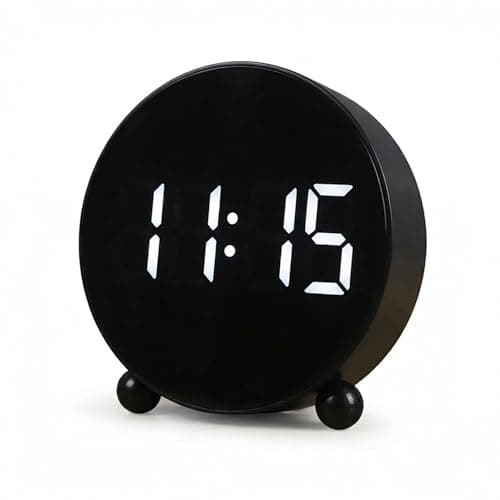 Image of Digital Alarm Clock, Large LED Digital Clock Bedside Non Ticking Table Clock with Dual Alarm & Snooze, 3-Level Brightness, USB/Battery Powered AlarmClock for Heavy Sleepers Kids Adults (Black)