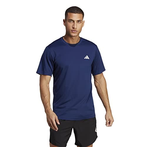 Image of adidas Men's Train Essentials Training Tee, Dark Blue/White, S