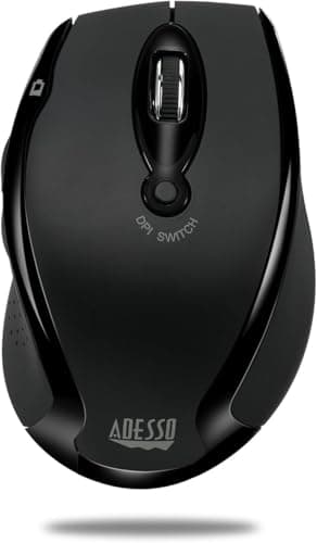 Image of Adesso Wireless ergonomic optical mouse, Black, iMouse M20B