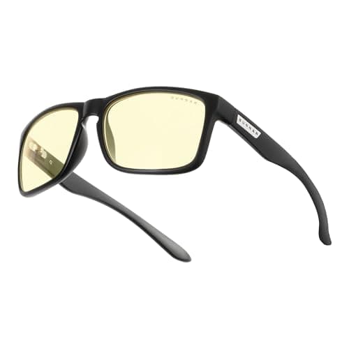 Image of Gunnar Gaming and Computer Eyewear - Intercept - Reading Strength + 1.5, Frame Colour: Onyx, Lens Tint: Amber (Blocks 65% Blue Light & 100% UV Light) - Blue Light Blocking Glasses - Patented lens