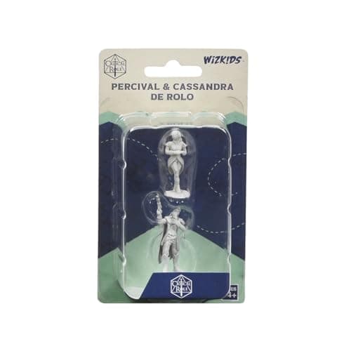 Image of WizKids Critical Role Unpainted Miniatures Percival & Cassandra de Rolo Figures, Grey