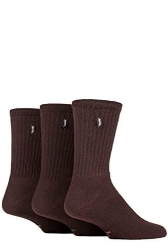 Image of Jeep Mens 3 Pair Urban Trail Cotton Sports Socks In 3 Colours (6-11 Mens, Brown)