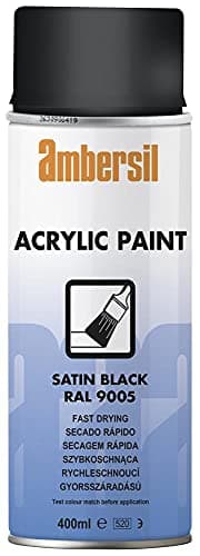 Image of Ambersil Spray Paint, RAL 9005 Satin Black | COATINGS Chemicals, 1 X Qty - Acrylic RAL 9005 Satin Black