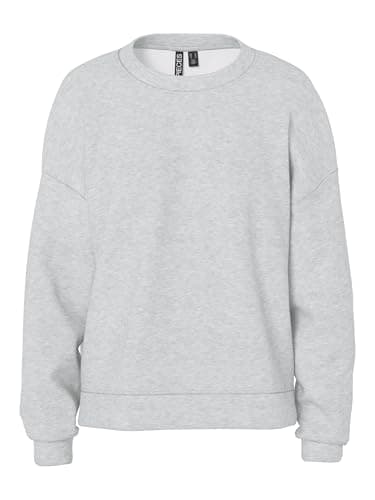 Image of PIECES Female Sweatshirt PCCHILLI Loose Fit, Light Grey Mix, XS