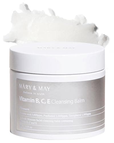 Image of Mary&May Vitamin B, C, E Cleansing Balm - Oil Balm Gentle Makeup Remover and Skin Purifier for Glowing, Clear Skin - Hypoallergenic and Cruelty-Free, EWG ingredients, 120g