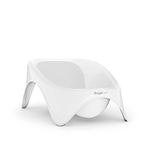 Image of Angelcare 2-in-1 Baby Bathtub with Integrated Soft-Touch Support. Hygienic and Safe. Minimal Water use. Easy to Clean, Store.