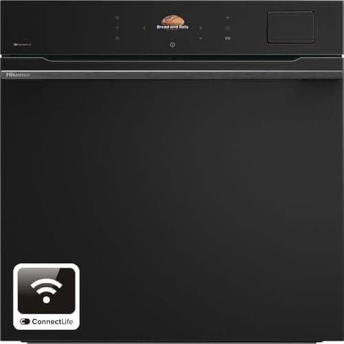 Image of Hisense Built-in Electric Single Oven, 59.5 x 59.5 x 56.4 cm, A+ Energy Rating, 25 Programmes, Steam Cleaning, Touch Control, Black
