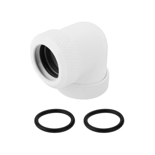 Image of Briny River G1/4 90 Degree Hard Tube Adapter TWT90KNS-K12 for OD14mm Rigid Tube (White)