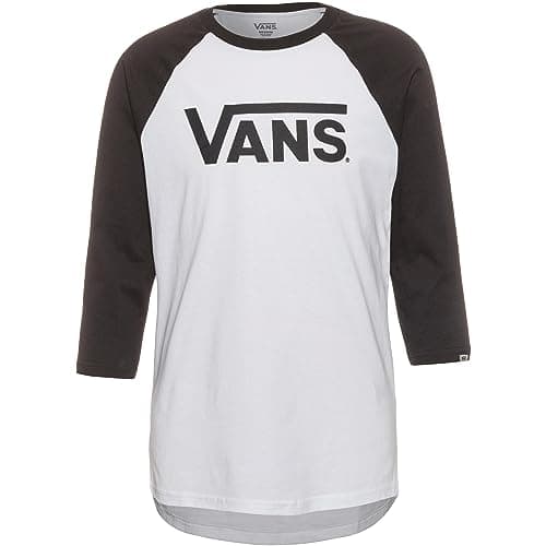 Image of Vans Men's Classic Raglan T-Shirt, White-Black, S