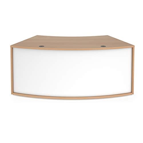 Image of Mr Office Denver reception 45° curved base unit 1800mm, White