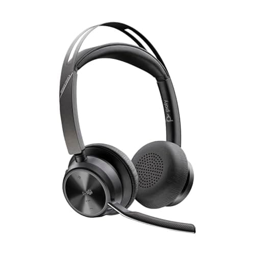 Image of POLY Micro-casque Voyager Focus 2 USB-C-C certifié Microsoft Teams adaptateur USB-C/A base de chargement