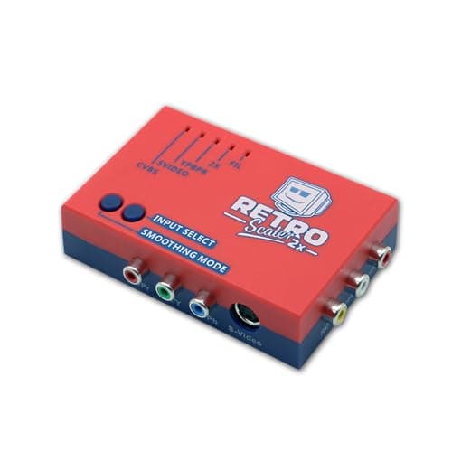 Image of RetroScaler2x AV/SV/YPBPR to HDMI Converter - Supports Line Doubler, Filter and Pass-Through Modes, Video Game Adapter with No Lag, for PS2/N64/Dreamcast/Saturn/MD/NGC/SFC and More