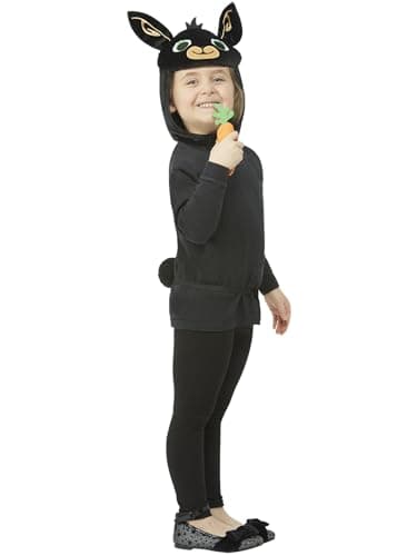 Image of Smiffys Bing Instant Kit for Kids Includes Character Hood Tail and Carrot Official Bing Licensed 3D Character Hood and Tail Ideal for Creating an Instant Costume Look