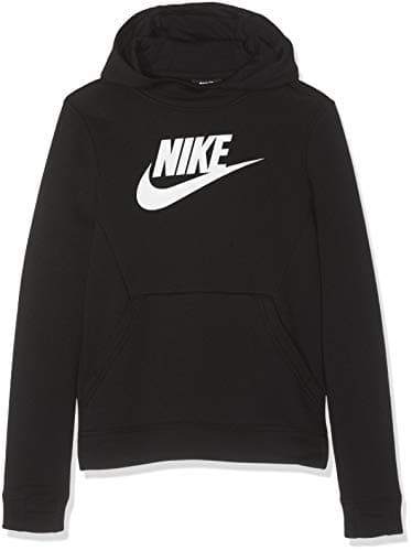 Image of Nike Kids Club Fleece Hoodie - Black/White, X-Small