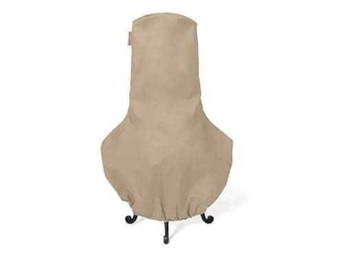 Image of Covermates Chiminea Cover - Light Weight Material, Weather Resistant, Elastic Hem, Grill and Heating, 24DIAMETER x 40H, Classic Tan
