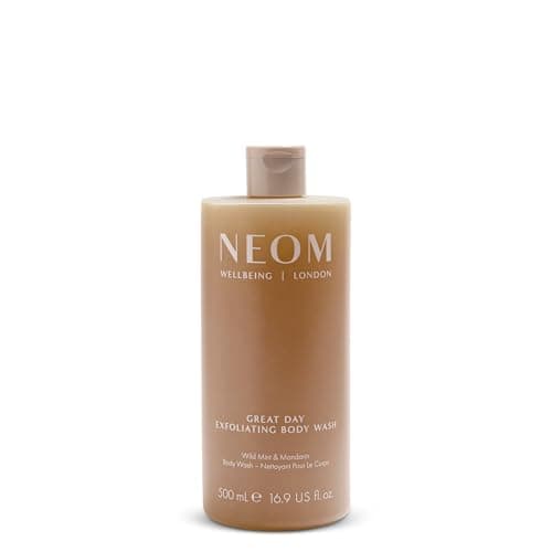 Image of NEOM Great Day*Exfoliating Body Wash, 500ml I Wild Mint & Mandarin I 100% Natural Fragrances and Essential Oils I Orange Peel and Olive Crush gently exfoliate skin I Zingy & Uplifting