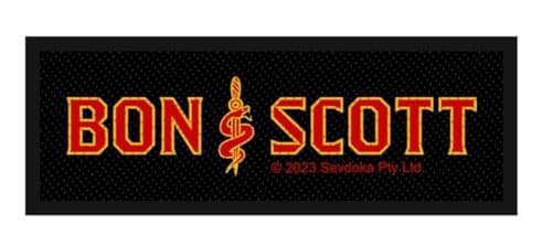 Image of AC/DC Patch # 93 Bon Scott Logo Patch Badge 12 x 4 cm